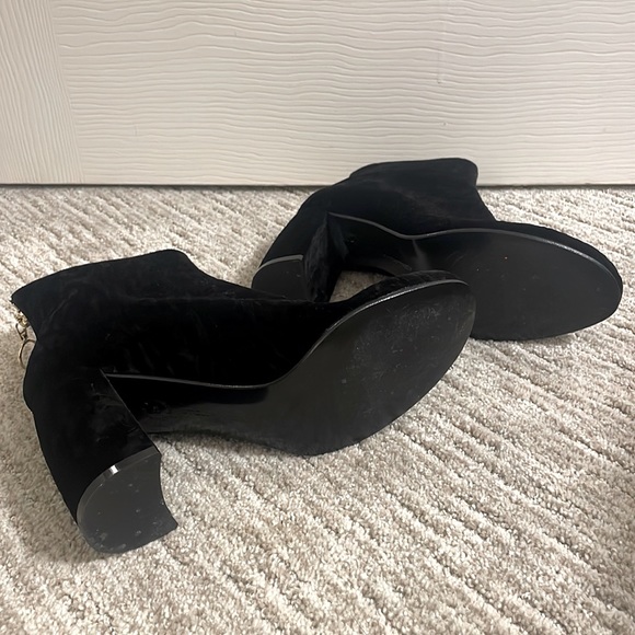 Stella McCartney Velvet Zip Up Ankle Boots - Picture 6 of 8